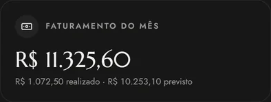 Faturamento do mês